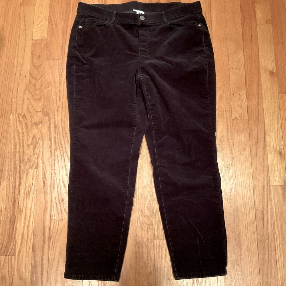 J.Jill black corduroy ⭐️ 5-pocket jeans ⭐️ XL ⭐️ NWT - Picture 2 of 8